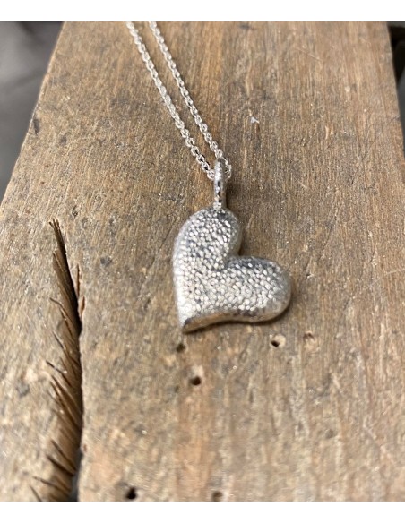 BY MALENE MEDEN - HEART VEDHÆNG SØLV