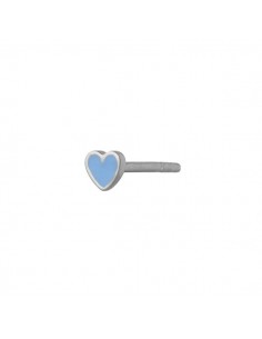 STINE A - PETIT LOVE HEART LIGHT BLUE ENAMEL SILVER