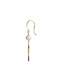 STINE A - BELLA MOON EARRING WITH PEARL GOLD 2