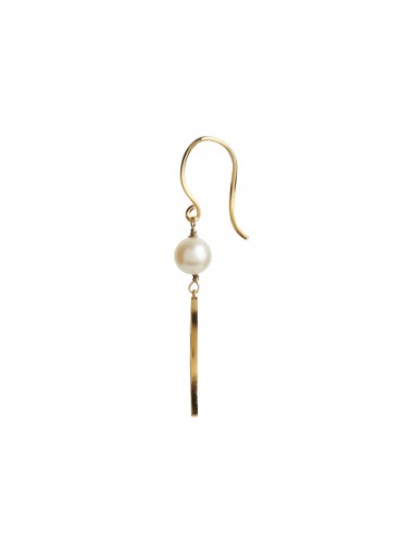 STINE A - BELLA MOON EARRING WITH PEARL GOLD