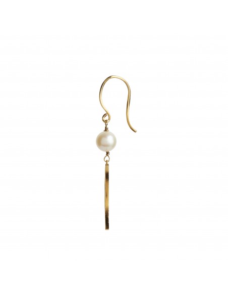 STINE A - BELLA MOON EARRING WITH PEARL GOLD STINE A - BELLA MOON EARRING WITH PEARL GOLD