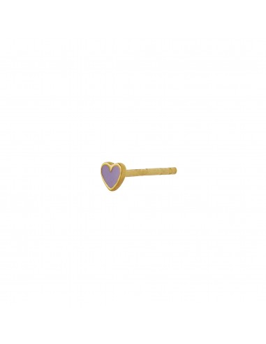 STINE A - PETIT LOVE HEART PURPLE SORBET ENAMEL GOLD