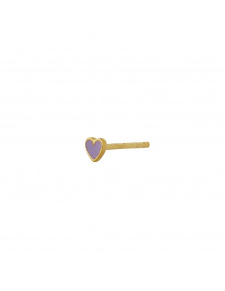 STINE A - PETIT LOVE HEART PURPLE SORBET ENAMEL GOLD STINE A - PETIT LOVE HEART PURPLE SORBET ENAMEL GOLD