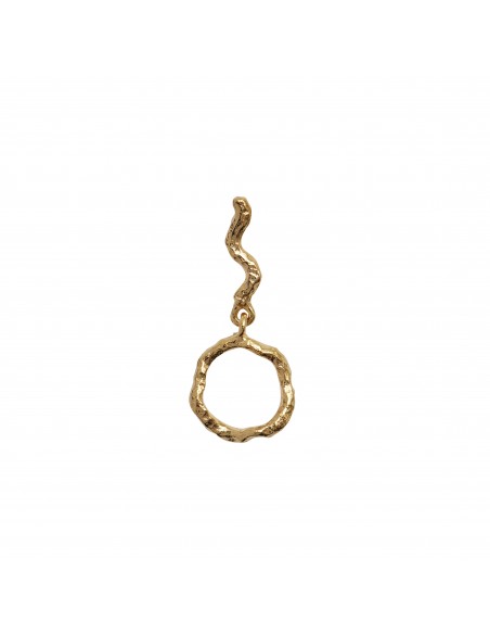 STINE A - PETIT WAVY DANGLING CIRCLE EARRING GOLD STINE A - PETIT WAVY DANGLING CIRCLE EARRING GOLD