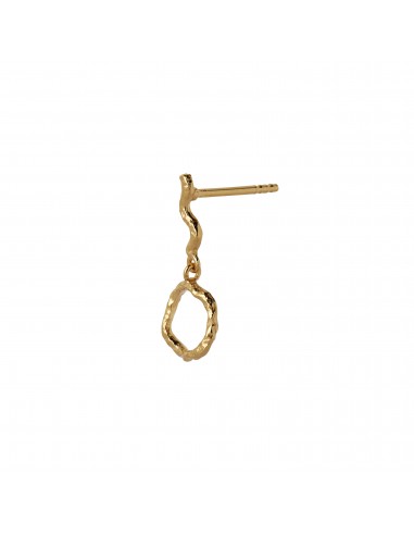 STINE A - PETIT WAVY DANGLING CIRCLE EARRING GOLD