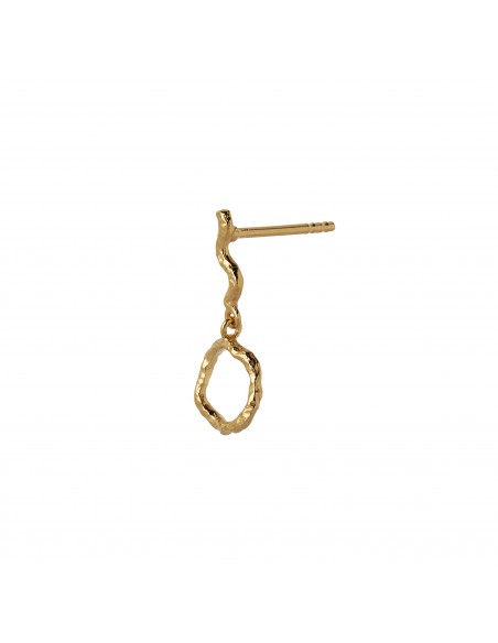 STINE A - PETIT WAVY DANGLING CIRCLE EARRING GOLD STINE A - PETIT WAVY DANGLING CIRCLE EARRING GOLD