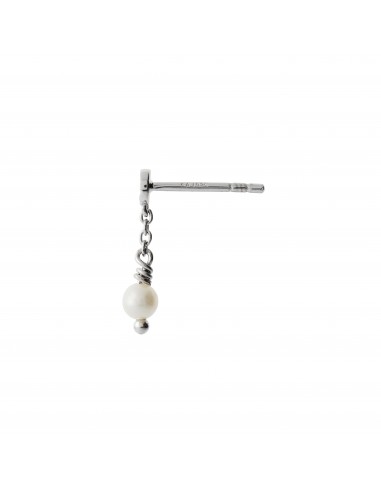 STINE A - TRES PETIT ETOILE EARRING WITH PEARL SILVER