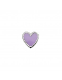 STINE A - PETIT LOVE HEART PURPLE SORBET ENAMEL SILVER