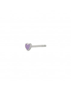 STINE A - PETIT LOVE HEART PURPLE SORBET ENAMEL SILVER 2