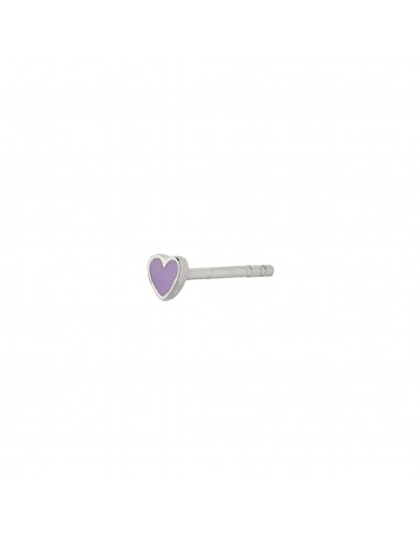 STINE A - PETIT LOVE HEART PURPLE SORBET ENAMEL SILVER