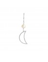 STINE A - BELLA MOON EARRING WITH PEARL SILVER