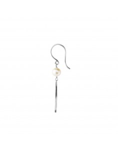STINE A - BELLA MOON EARRING WITH PEARL SILVER 2