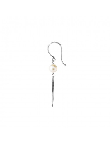 STINE A - BELLA MOON EARRING WITH PEARL SILVER