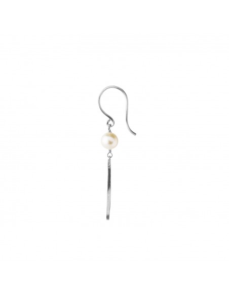 STINE A - BELLA MOON EARRING WITH PEARL SILVER STINE A - BELLA MOON EARRING WITH PEARL SILVER