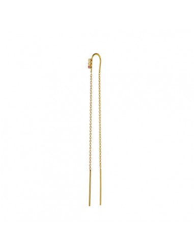 STINE A - THREE DOTS DOUBLE CHAIN EARRING PIECE - CANDY STONES