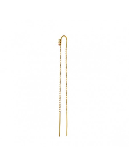 STINE A - THREE DOTS DOUBLE CHAIN EARRING PIECE - CANDY STONES