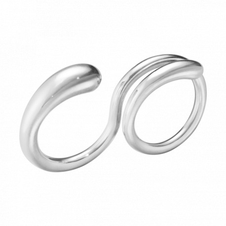 GEORG JENSEN MERCY DOBBELT RING - STERLING SØLV - STR 50-56