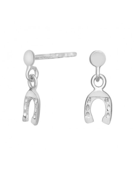 NOA KIDS JEWELLERY - RHD. SØLVØREHÆNGER M/HESTESKO