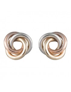 SIERSBØL - 8KT. GULDØRESTIKKER BICOLOR KNUDE