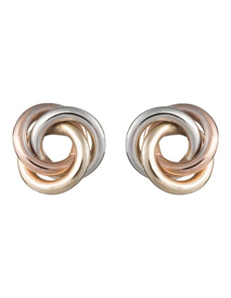 SIERSBØL - 8KT. GULDØRESTIKKER BICOLOR KNUDE