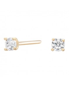 SIERSBØL - 8KT. GULDØRESTIKKER I 4 GRABBER M/3 MM CZ