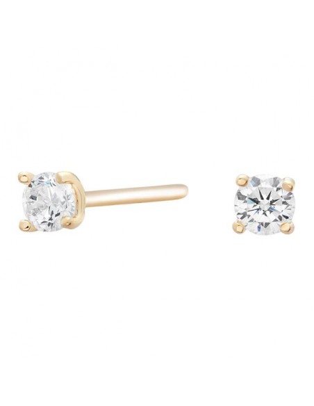 SIERSBØL - 8KT. GULDØRESTIKKER I 4 GRABBER M/3 MM CZ