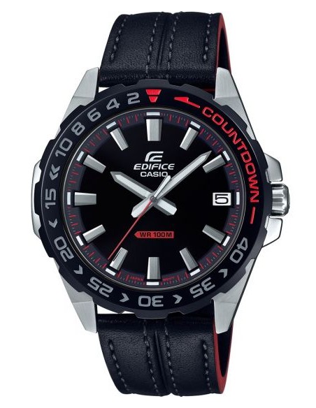 CASIO EDIFICE | SPORTY, LÆDERREM |EFV-120BL-1AVUEF CASIO EDIFICE | SPORTY, LÆDERREM |EFV-120BL-1AVUEF