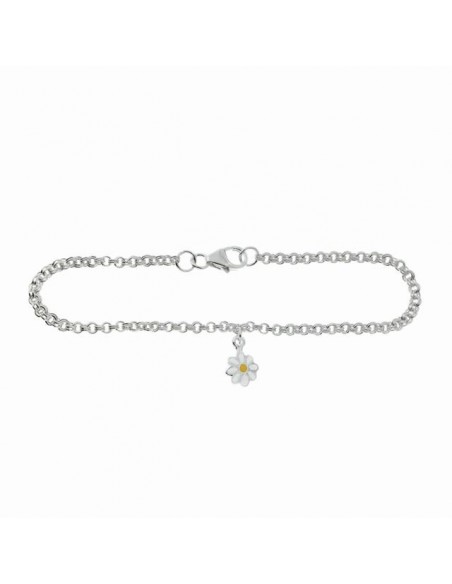 NOA KIDS JEWELLERY - RHD. SØLVARMBÅND M/BLOMST OG EMALJE NOA KIDS JEWELLERY - RHD. SØLVARMBÅND M/BLOMST OG EMALJE