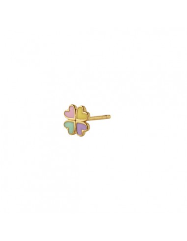 STINE A - LOVE HEART CLOVER ENAMEL EARRING