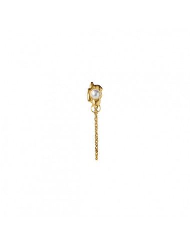 STINE A - SHELLY PEARL EARRING WITH CHAIN