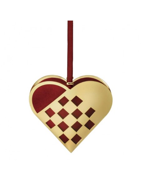 H.C. ANDERSEN JULEPYNT - JULEHJERTE S 8 CM FLETTET - FORGYLDT H.C. ANDERSEN JULEPYNT - JULEHJERTE S 8 CM FLETTET - FORGYLDT