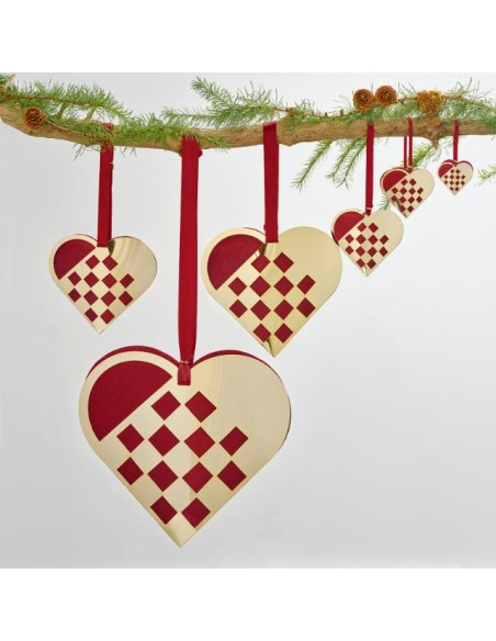 H.C. ANDERSEN JULEPYNT - JULEHJERTE S 8 CM FLETTET - FORGYLDT H.C. ANDERSEN JULEPYNT - JULEHJERTE S 8 CM FLETTET - FORGYLDT