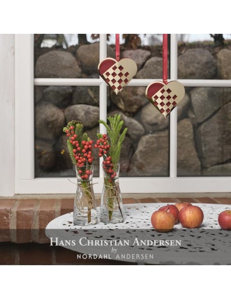 H.C. ANDERSEN JULEPYNT - JULEHJERTE S 8 CM FLETTET - FORGYLDT H.C. ANDERSEN JULEPYNT - JULEHJERTE S 8 CM FLETTET - FORGYLDT