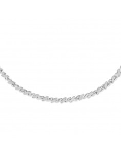 Randers Sølv | Blank & mat halskæde med zirkonia
