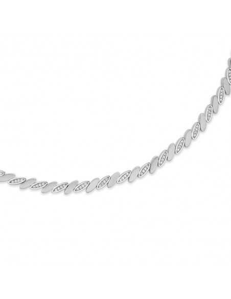 Randers Sølv | Blank & mat armbånd med zirkonia