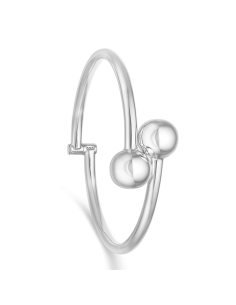 Randers Sølv | Elegant kuglearmring m. lås