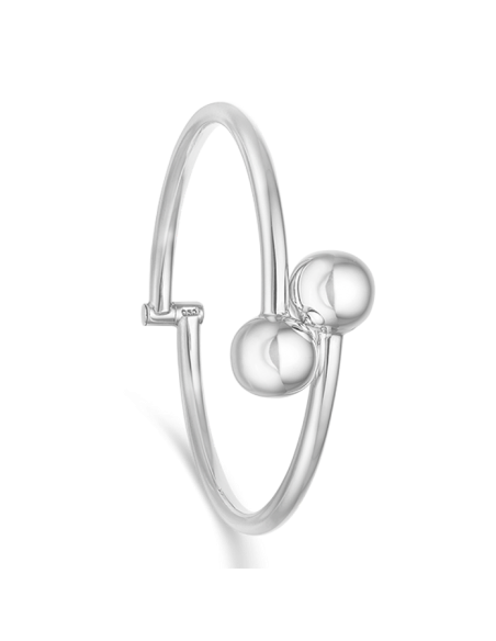 Randers Sølv | Elegant kuglearmring m. lås