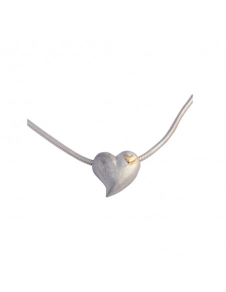 Randers Sølv | Halskæde med 14 kt guldhjerte