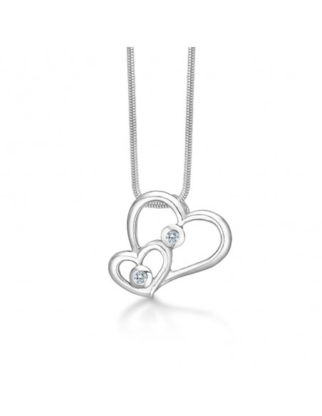 Randers Sølv | Hjertesmykke med zirkonia