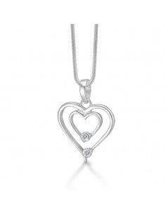 Randers Sølv | Hjertesmykke med zirkonia