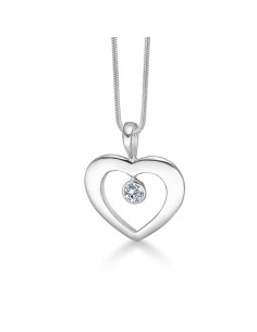 Randers Sølv | Hjertesmykke med zirkonia