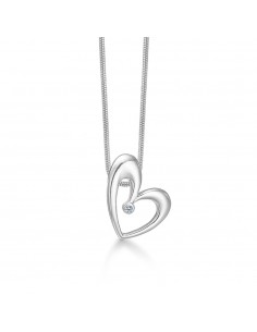 Randers Sølv | Hjertesmykke med zirkonia