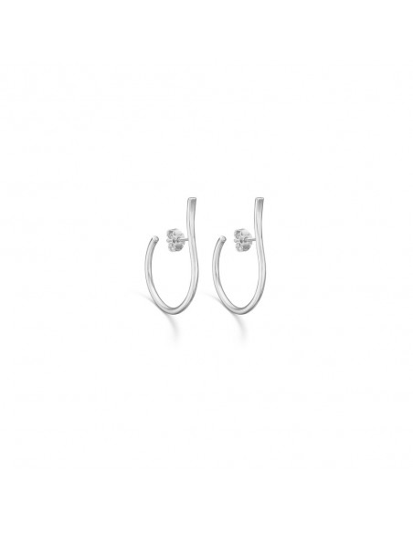 Randers Sølv | Moderne øreringe (store)