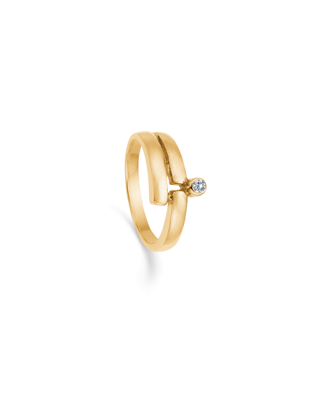 Randers Sølv | Håndlavet fingerring i 8/14 kt guld