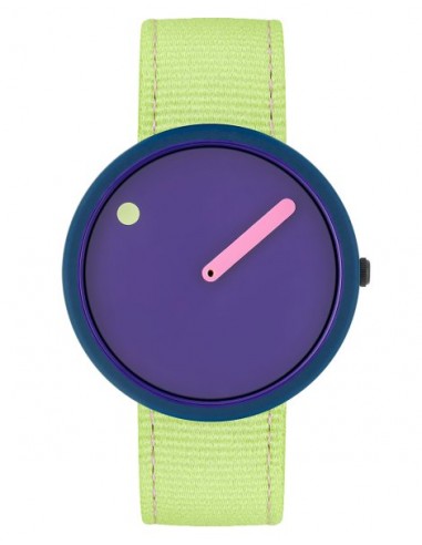 PICTO - 40 MM / GALACTIC PURPLE DIAL / PARADISE GREEN RECYCLED STRAP - LIMITED EDITION
