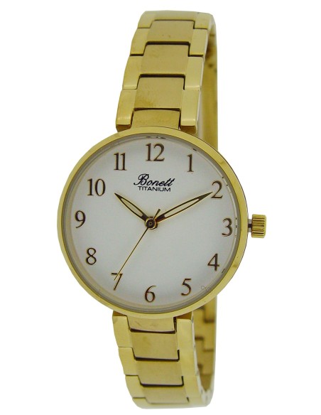 BONETT - Dameur i forgyldt titanium