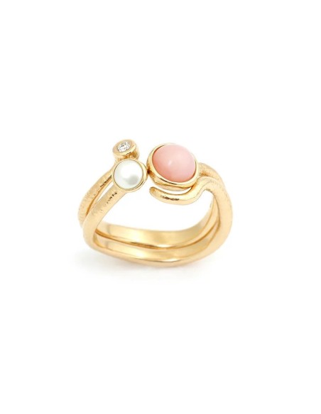 PER BORUP | OPHELIA RING M. PINK OPAL