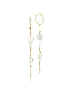 SISTIE - Ella - Øreringe Ferskvandsperler Forgyldt