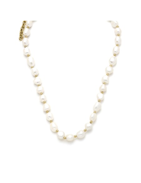 SAMIE - Perlehalskæde Forgyldt