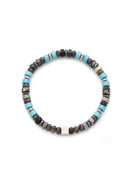 SAMIE - Armbånd med stenperler i tyrkis